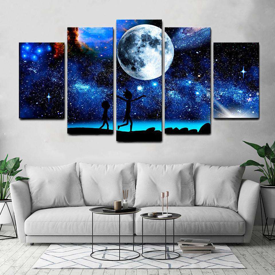 Universo de Rick y Morty Lienzo Artístico 5 Piezas - ARTYHC™