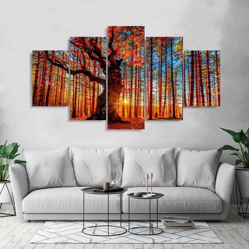 Paisaje Otoñal Lienzo Artístico 5 Piezas - ARTYHC™