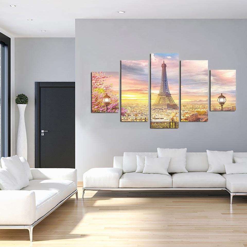 La Torre Eiffel de Francia Lienzo Artístico 5 Piezas - ARTYHC™