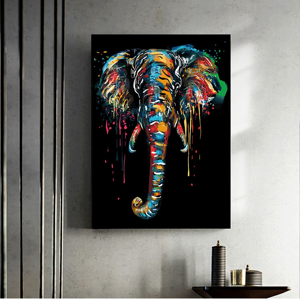 Elefante de Colores Lienzo Artístico 1 Pieza - ARTYHC™