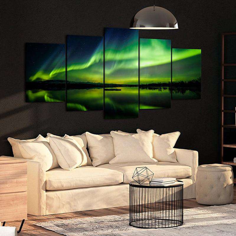 Aurora Boreal Lienzo Artístico 5 Piezas - ARTYHC™