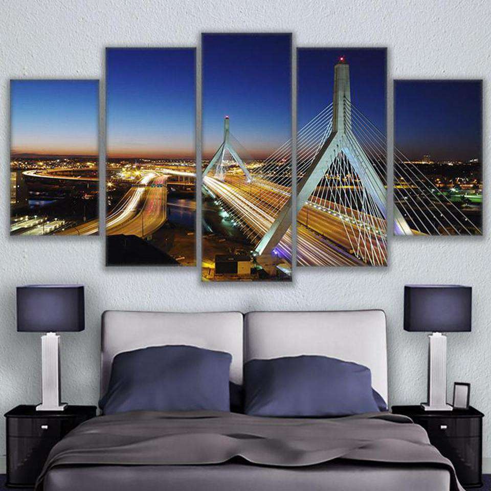 Puente de Boston Lienzo Artístico 5 Piezas - ARTYHC™