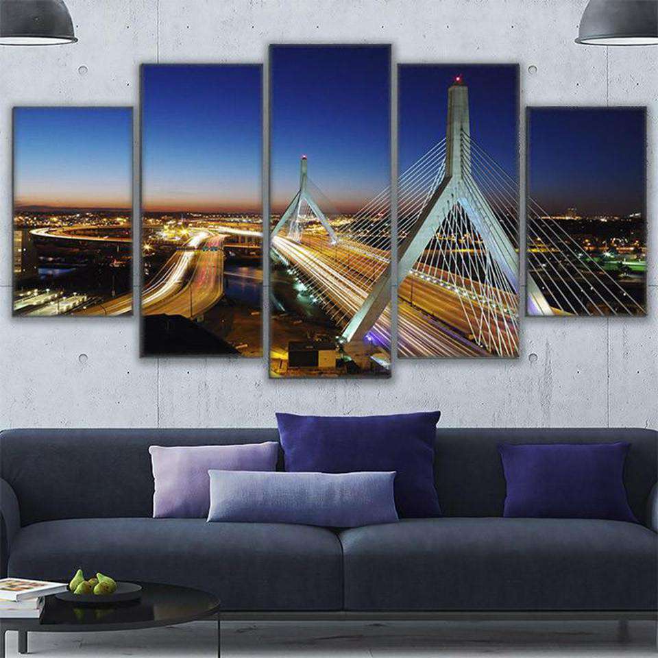Puente de Boston Lienzo Artístico 5 Piezas - ARTYHC™