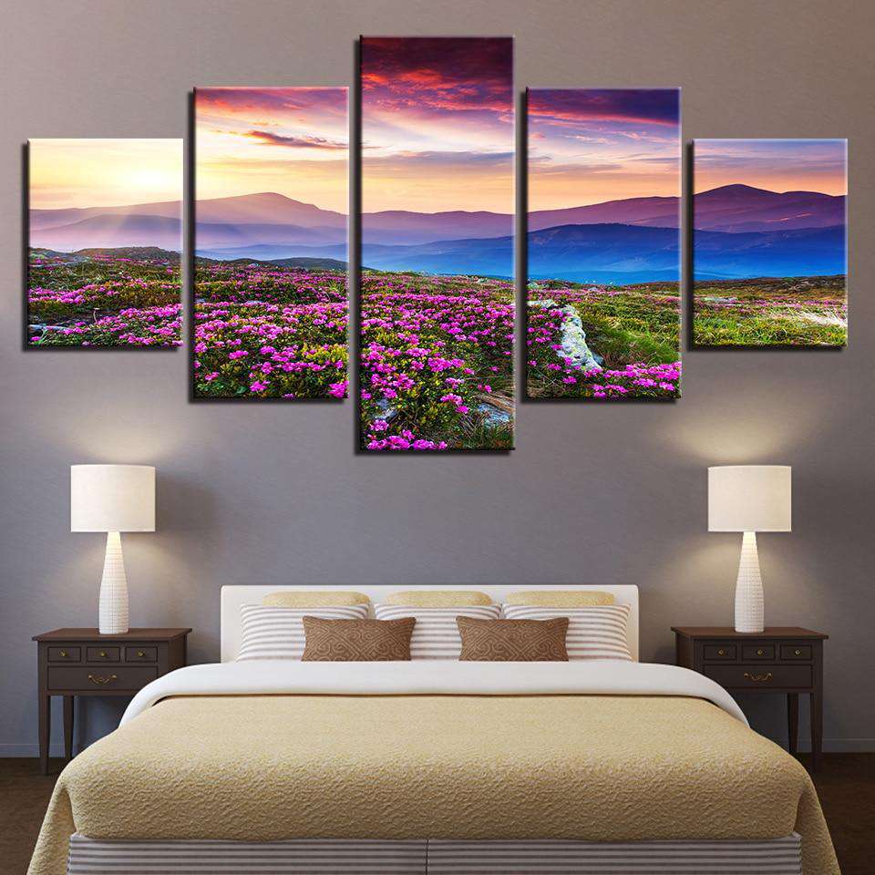 Prado Floral Lienzo Artístico 5 Piezas - ARTYHC™