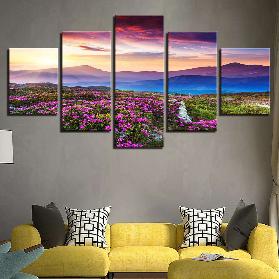 Prado Floral Lienzo Artístico 5 Piezas - ARTYHC™