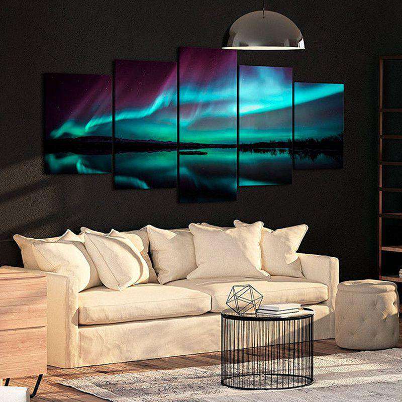 Aurora Boreal Lienzo Artístico 5 Piezas - ARTYHC™