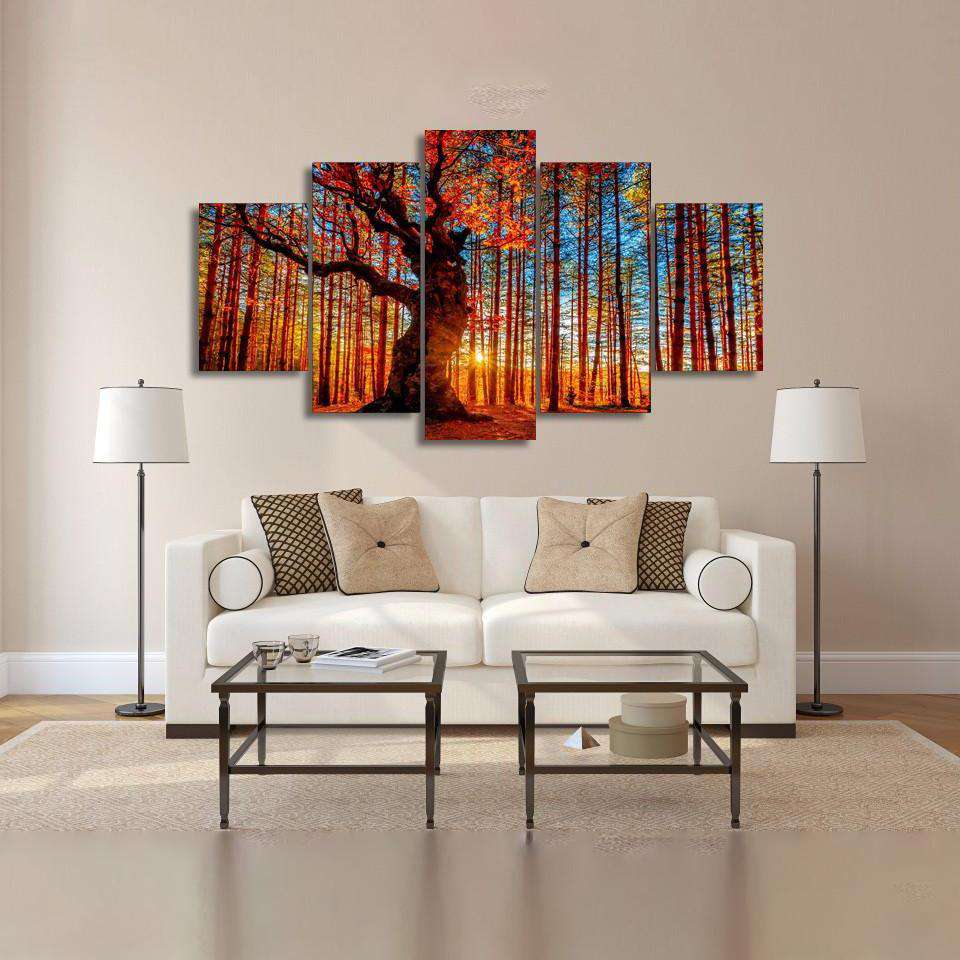 Paisaje Otoñal Lienzo Artístico 5 Piezas - ARTYHC™