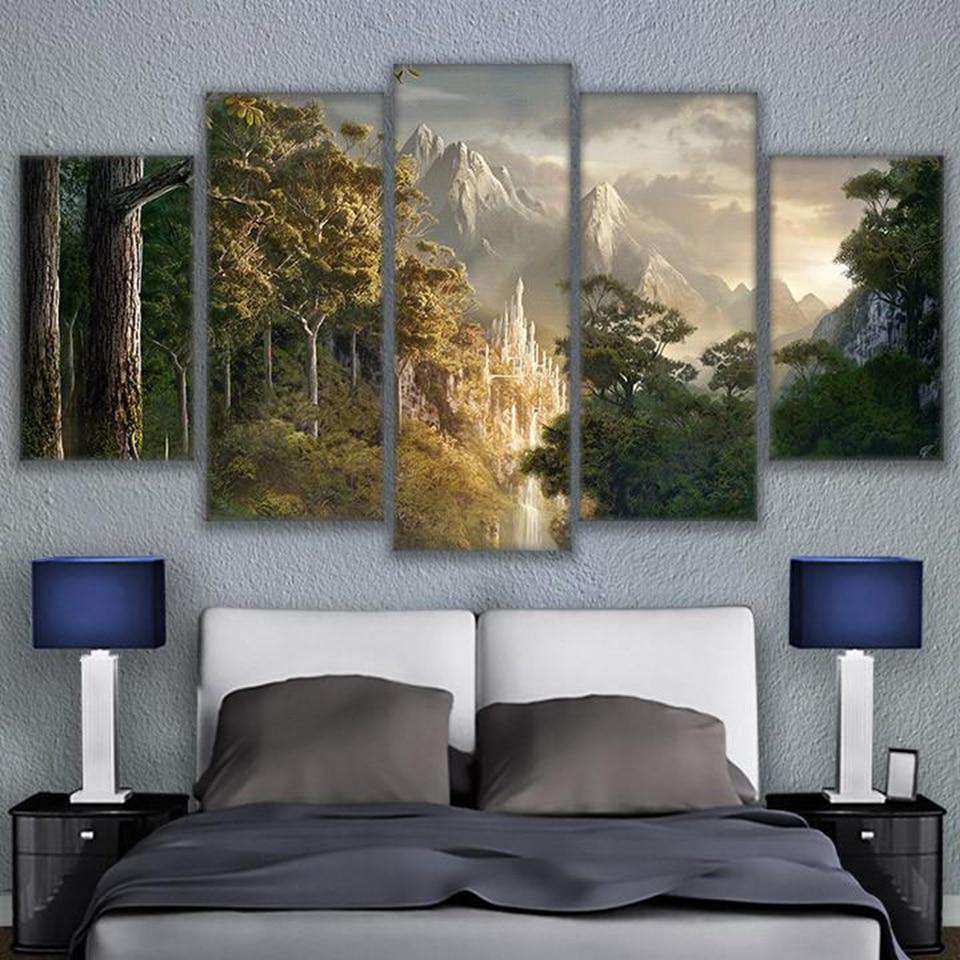 Paisaje Montañoso Lienzo Artístico 5 Piezas - ARTYHC™