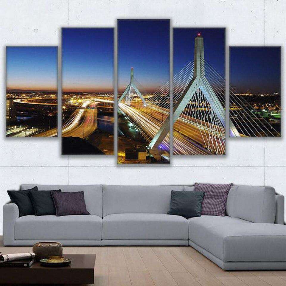 Puente de Boston Lienzo Artístico 5 Piezas - ARTYHC™