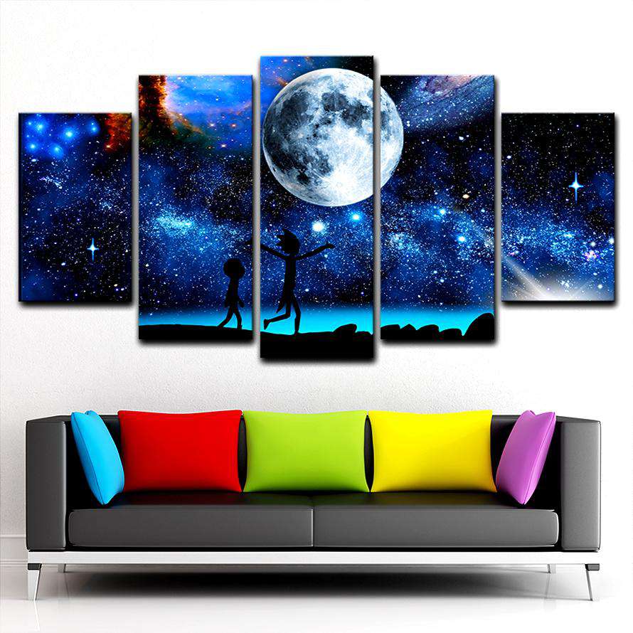 Universo de Rick y Morty Lienzo Artístico 5 Piezas - ARTYHC™