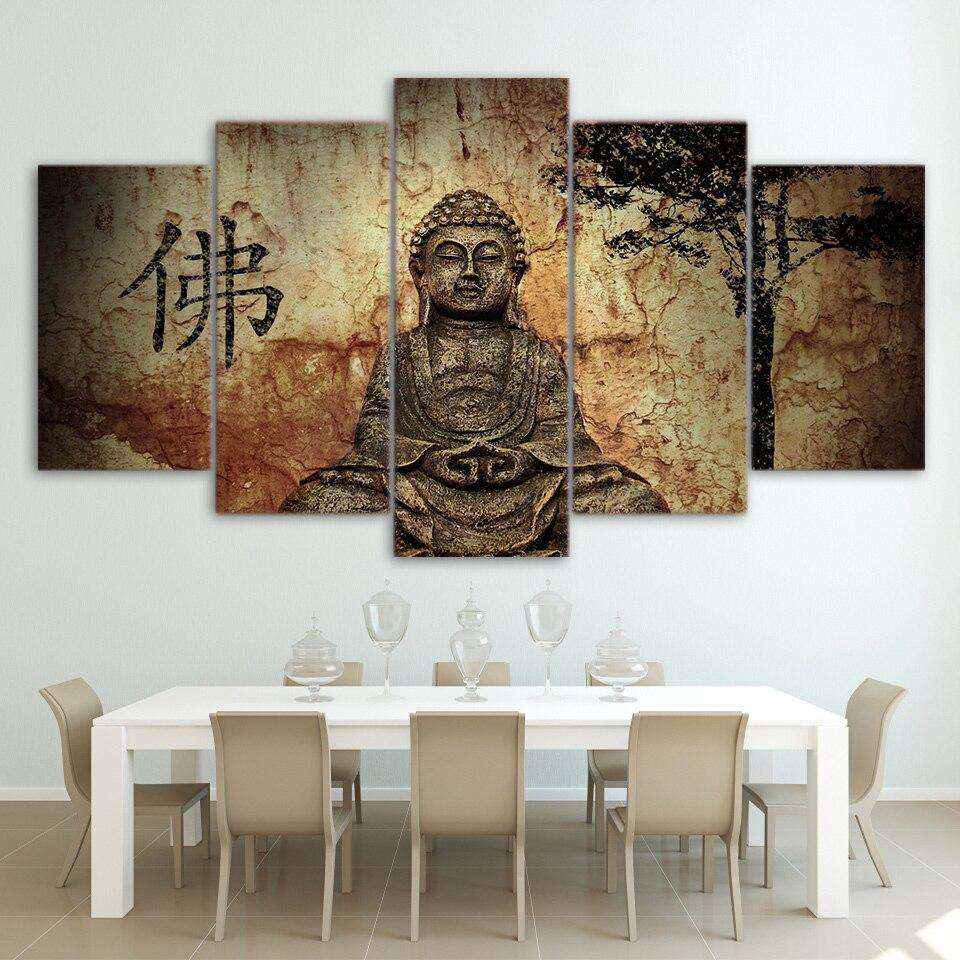 Zen Buda Lienzo Artístico 5 Piezas - ARTYHC™