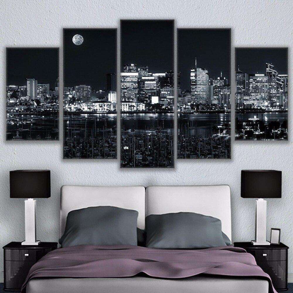 Noche en Los Angeles Lienzo Artístico 5 Piezas - ARTYHC™