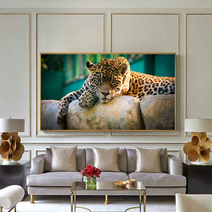 Leopardo del Sahara Lienzo Artístico 1 Pieza - ARTYHC™