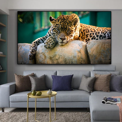 Leopardo del Sahara Lienzo Artístico 1 Pieza - ARTYHC™