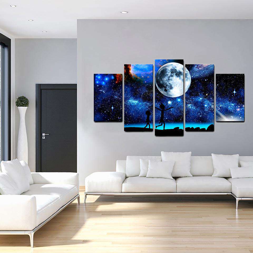 Universo de Rick y Morty Lienzo Artístico 5 Piezas - ARTYHC™