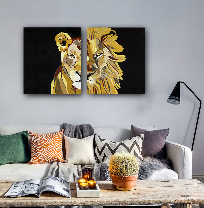 Sombra Animal Lienzo Artístico Edición Limitada 2 Piezas - ARTYHC™