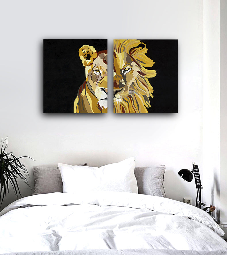 Sombra Animal Lienzo Artístico Edición Limitada 2 Piezas - ARTYHC™